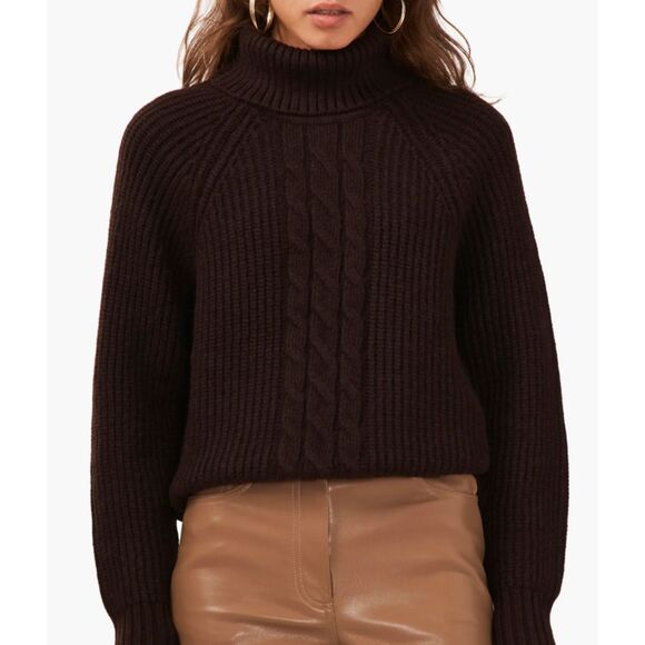 1 STATE Cutout Turtleneck Knit Black Sz Small - Picture 1 of 6